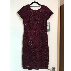 Burgundy sequin Studio One dress